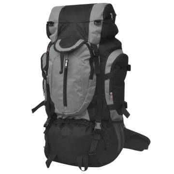 Hiking Backpack XXL 75L Black & Grey - Durable & Comfortable