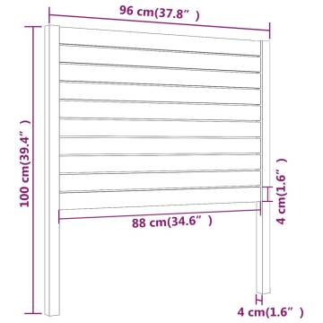 Stylish White Solid Pine Bed Headboard - 96x4x100 cm