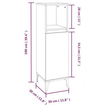 Stylish 3 Piece Bathroom Furniture Set in Smoked Oak