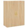 Stylish Highboard in Sonoma Oak - 69.5x34x180 cm