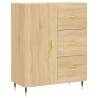 Stylish Highboard in Sonoma Oak - 69.5x34x180 cm