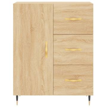 Stylish Highboard in Sonoma Oak - 69.5x34x180 cm