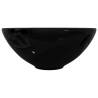 Elegant Black Round Ceramic Bathroom Sink Basin | HipoMarket