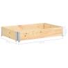 Raised Bed 80x120 cm Solid Pine Wood - Hipomarket