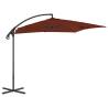 Cantilever Umbrella with Steel Pole 250x250 cm Terracotta Colour terracotta Quantity in Package 1 