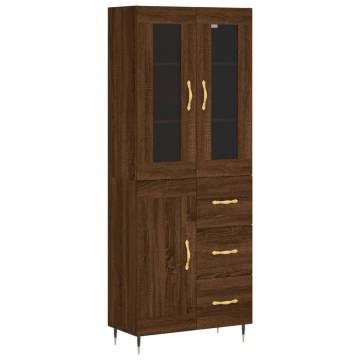 Highboard Brown Oak - Elegant Storage Solution | Hipomarket