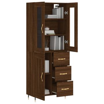 Highboard Brown Oak - Elegant Storage Solution | Hipomarket