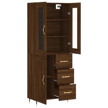 Highboard Brown Oak - Elegant Storage Solution | Hipomarket