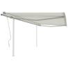 Manual Retractable Awning with Posts 4.5x3 m Cream Colour cream Size 4.5 x 3 m Quantity in Package 1 