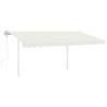 Manual Retractable Awning 4.5x3 m - UV Protection in Cream