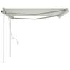 Manual Retractable Awning 4.5x3 m - UV Protection in Cream