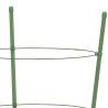 Garden Plant Supports - 5 pcs Green Steel with 4 Rings | Hipomarket