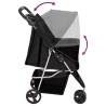 Foldable Dog Stroller Black - Comfortable & Portable | HipoMarket