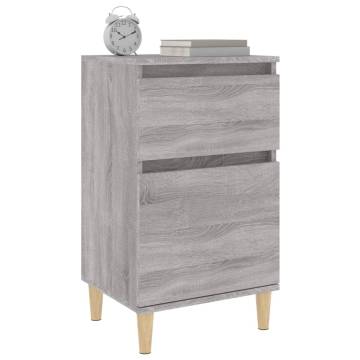 Elegant Grey Sonoma Bedside Cabinets - 2 pcs - Hipomarket UK