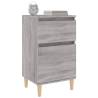 Elegant Grey Sonoma Bedside Cabinets - 2 pcs - Hipomarket UK