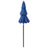 3-Tier Parasol with Aluminium Pole - Azure Blue 2m | HipoMarket