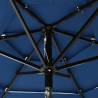 3-Tier Parasol with Aluminium Pole - Azure Blue 2m | HipoMarket