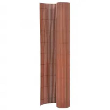 Double-Sided Garden Fence 110x400 cm - Brown | HipoMarket