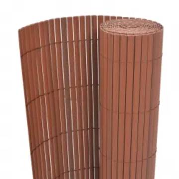 Double-Sided Garden Fence 110x400 cm - Brown | HipoMarket