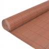 Double-Sided Garden Fence 110x400 cm - Brown | HipoMarket