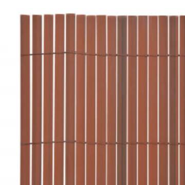 Double-Sided Garden Fence 110x400 cm - Brown | HipoMarket