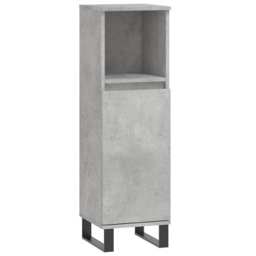 3 Piece Bathroom Cabinet Set - Concrete Grey Wood | Hipo Market