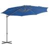 Cantilever Umbrella with Steel Pole - Azure Blue 300 cm