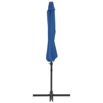 Cantilever Umbrella with Steel Pole - Azure Blue 300 cm