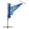 Cantilever Umbrella with Steel Pole - Azure Blue 300 cm