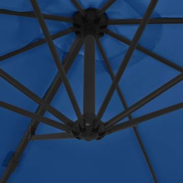 Cantilever Umbrella with Steel Pole - Azure Blue 300 cm