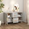 Stylish Concrete Grey Sideboard - 100x36x60 cm