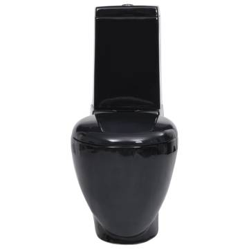 Modern Black Ceramic Toilet | Water-Saving Design | Hipomarket