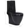 Modern Black Ceramic Toilet | Water-Saving Design | Hipomarket