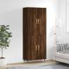 Highboard Brown Oak 69.5x34x180 cm Engineered Wood Colour brown oak Quantity in Package 1 Model 2 doors 