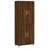 Elegant Highboard in Brown Oak - 69.5x34x180 cm