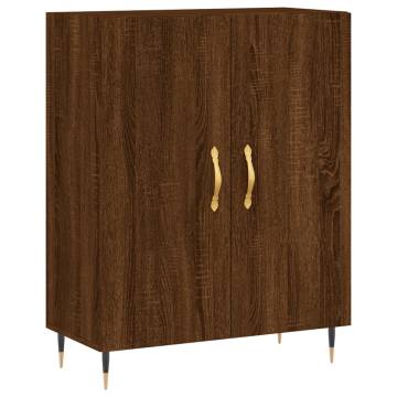 Elegant Highboard in Brown Oak - 69.5x34x180 cm