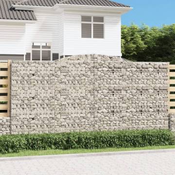 Arched Gabion Baskets 7 pcs - Decorative Garden Barriers