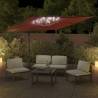 LED Cantilever Umbrella Terracotta 400x300 cm - Stylish Design