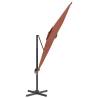 LED Cantilever Umbrella Terracotta 400x300 cm - Stylish Design