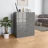 High Gloss Grey Sideboard - Stylish Storage Solution (60x35x80 cm)