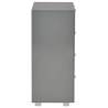 High Gloss Grey Sideboard - Stylish Storage Solution (60x35x80 cm)