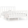 White Solid Wood Bed Frame 120x200 cm - Timeless Design