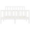 White Solid Wood Bed Frame 120x200 cm - Timeless Design