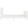 White Solid Wood Bed Frame 120x200 cm - Timeless Design