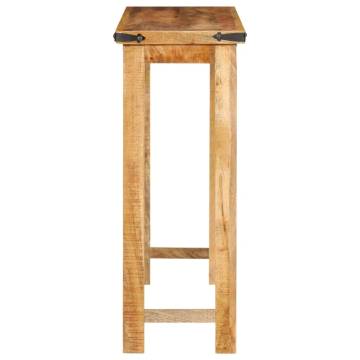 Solid Mango Wood Console Table | 100x30x75 cm - Hipo Market