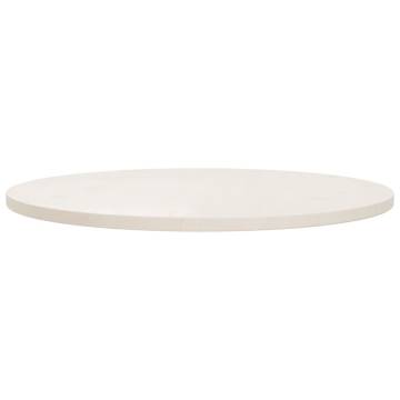 Table Top White Ø80x2.5 cm Solid Wood Pine - Durable & Stylish