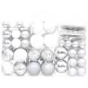 108 Piece Silver and White Christmas Bauble Set - Hipomarket