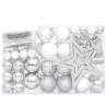 108 Piece Silver and White Christmas Bauble Set - Hipomarket