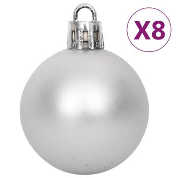 108 Piece Silver and White Christmas Bauble Set - Hipomarket