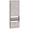 Shoe Cabinet Concrete Grey 59x17x169 cm - Modern Storage Solution